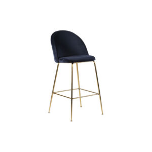 Norddan Designová barová židle Kristopher, modrá / mosaz