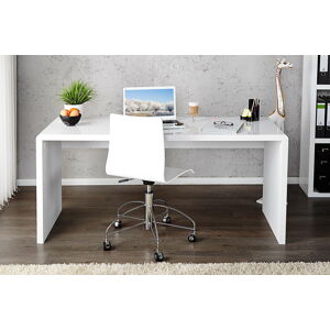 LuxD Kancelářský stůl Barter 120cm bílý vysoký lesk
