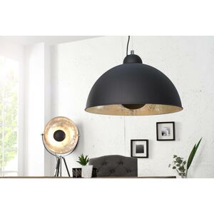 LuxD 17825 Lampa Atelier černo-stříbrná závěsné svítidlo