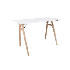 Norddan Designový psací stůl Carmen, bílý / přírodní