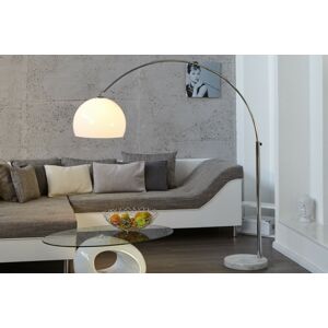 LuxD 16775 Designová stojanová lampa Arch bílá -  (SB)