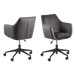 Dkton Designová kancelářská židle Norris tmavě šedá - Skladem