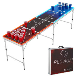 Juskys Beer Pong stůl Red vs. Blue s LED