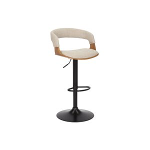 LuxD Designová barová otočná židle Uriela jasan / béžová
