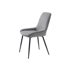 Furniria Designová jídelní židle Dana šedý samet