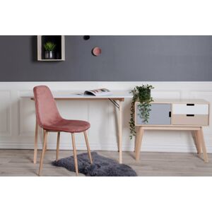 Norddan Designová jídelní židle Myla růžová - světlé nohy