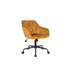 LuxD Designová kancelářská židle Esmeralda hořčičný samet