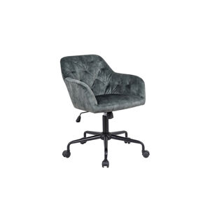LuxD Designová kancelářská židle Kiara zelený samet