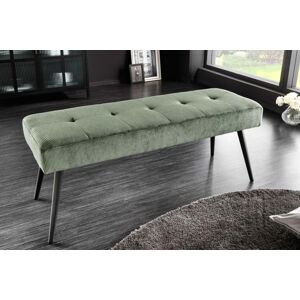 LuxD Designová lavice Bailey 100 cm zelený manšestr