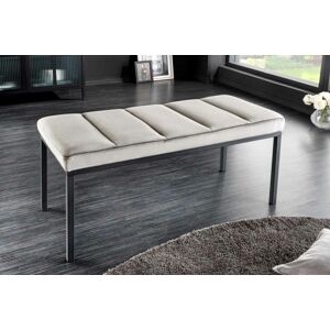 LuxD Designová lavice Bailey 80 cm světle šedý samet
