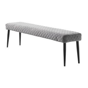 Furniria Designová lavice Hallie 160 cm šedý samet