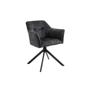 LuxD Designová otočná židle Galileo tmavě šedý samet