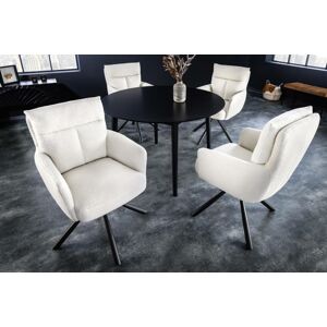 LuxD Designová otočná židle Maddison bílá - Skladem