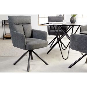 LuxD Designová otočná židle Maddison tmavě šedá