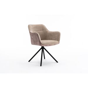 LuxD Designová otočná židle Rahiq šampaňský samet