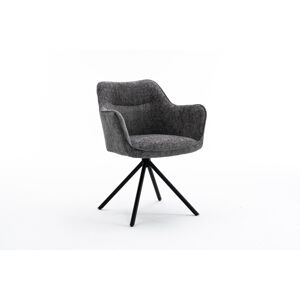 LuxD Designová otočná židle Rahiq šedá