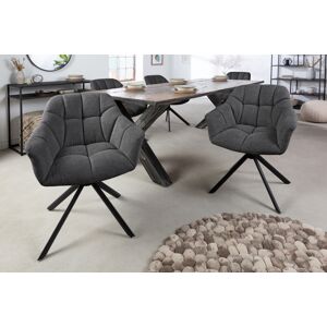 LuxD Designová otočná židle Vallerina antracitová