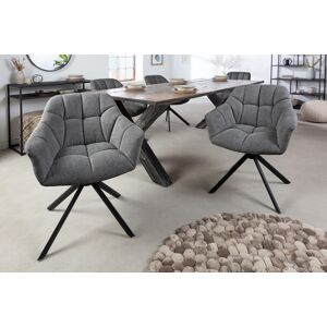 LuxD Designová otočná židle Vallerina tmavě šedá