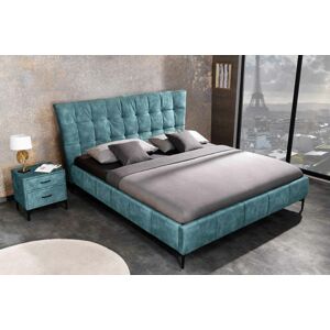 LuxD Designová postel Bailey 160 x 200 cm petrolejový samet