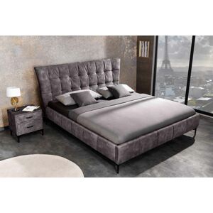LuxD Designová postel Bailey 160 x 200 cm tmavě šedý samet