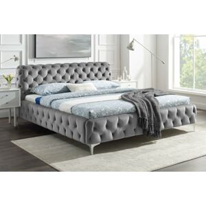 LuxD Designová postel Rococo 180 x 200 cm šedý samet