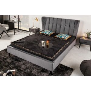 LuxD Designová postel Violetta 160 x 200 cm tmavě šedý samet