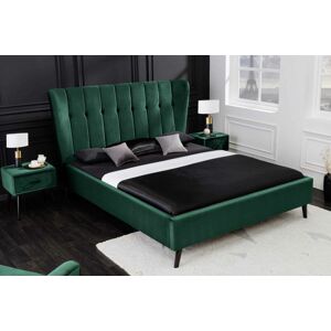 LuxD Designová postel Violetta 160 x 200 cm tmavě zelený samet