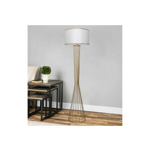 Sofahouse 28689 Designová stojanová lampa Fellini 155 cm bílá / zlatá