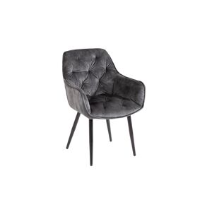 LuxD Designová stolička Garold šedo-zelený samet