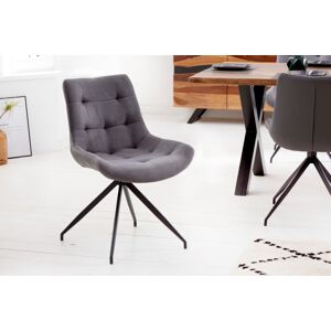 LuxD Designové židle Amiyah světle šedá-černá
