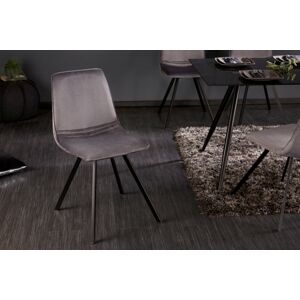 LuxD Designová židle Holland tmavošedý samet