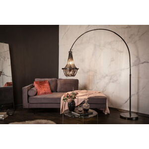 LuxD 24932 Designová stojanová lampa Kingdom 170 - 210 cm černá závěsné svítidlo