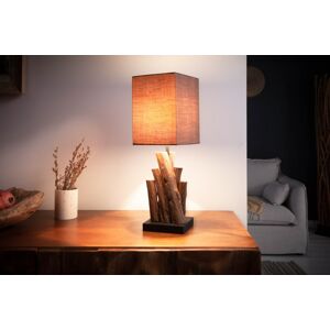 LuxD 24275 Designová stolní lampa Desmond 45 cm hnědá - Ironwood