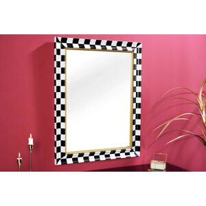 LuxD Designové nástěnné zrcadlo Hartwell 78 cm černo-bílé