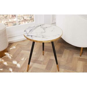LuxD Designový konferenční stolek Laney 45 cm bílo-černý