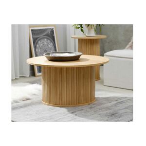 Furniria Designový konferenční stolek Vasiliy 90 cm přírodní dub