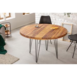 LuxD Designový kulatý jídelní stůl Elegant 120 cm Sheesham
