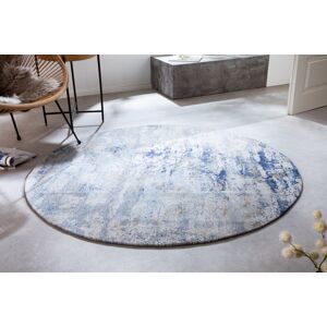 LuxD Designový kulatý koberec Rowan 150 cm béžovo-modrý - Skladem