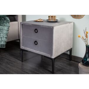 LuxD Designový noční stolek Gallia stříbrno-šedý - II. třída