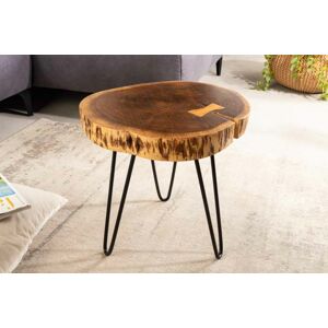 LuxD Designový odkládací stolek Island 40 cm hnědá akácie