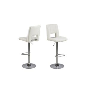 Dkton Designová barová stolička Almonzo bílá / chromová