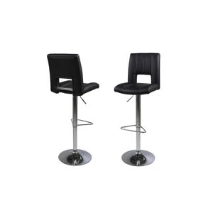 Dkton Designová barová stolička Almonzo černá / chromová