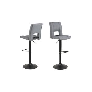 Dkton Designová barová židle Almonzo světlešedá / černá