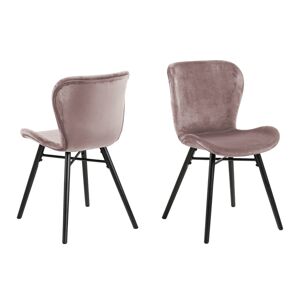 Dkton Designová jídelní židle Alejo popelavá růžová