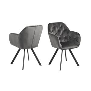 Dkton Designová otočná židle Aletris tmavě šedá