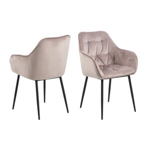 Dkton Designové židle Alarik popelavá růžová