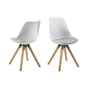 Dkton Designové židle Nascha bílá-šedá-přírodní
