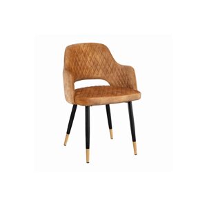 LuxD Designová židle Laney hořčicově žlutý samet
