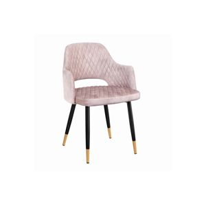 LuxD Designová židle Laney růžový samet - Skladem