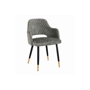 LuxD Designová židle Laney šedozelený samet